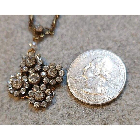 Liz Palacios Rhinestone Necklace Adjustable 14"-16" - Picture 4 of 5